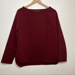 Banana Republic Maroon Long Sleeve Thick Pull Over Sweat Shirt Size Small